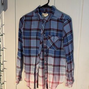 Arizona Jean Company Blue and Red Plaid Shirt